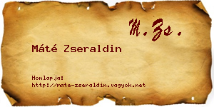 Máté Zseraldin névjegykártya